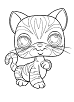 coloriage pet sho chat raye